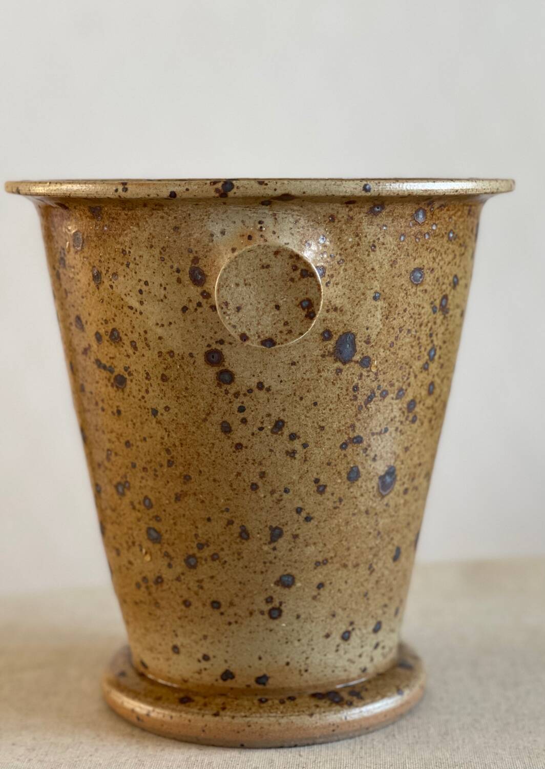 Seau à glace en grès pyrité 1970
