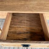 Raw wood country table