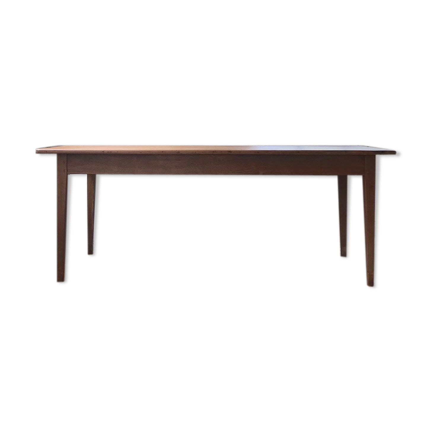 Farm table in raw wood