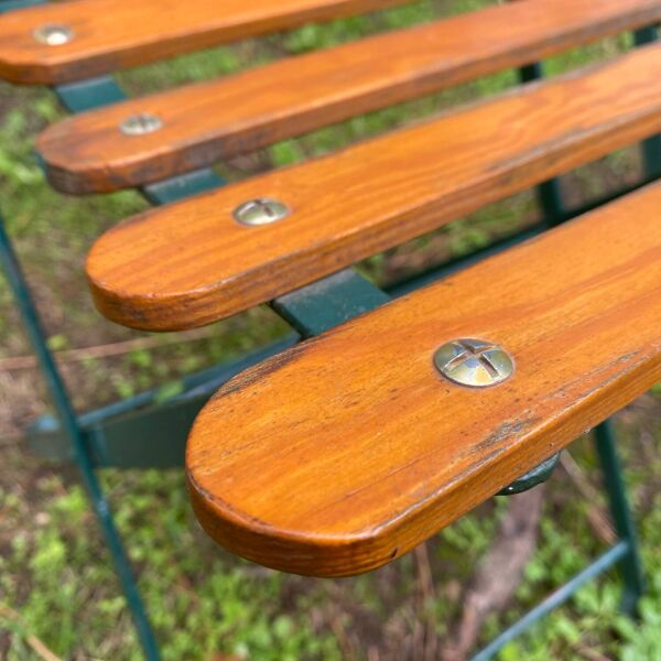 Anciennes chaises de jardin terrasse pliantes