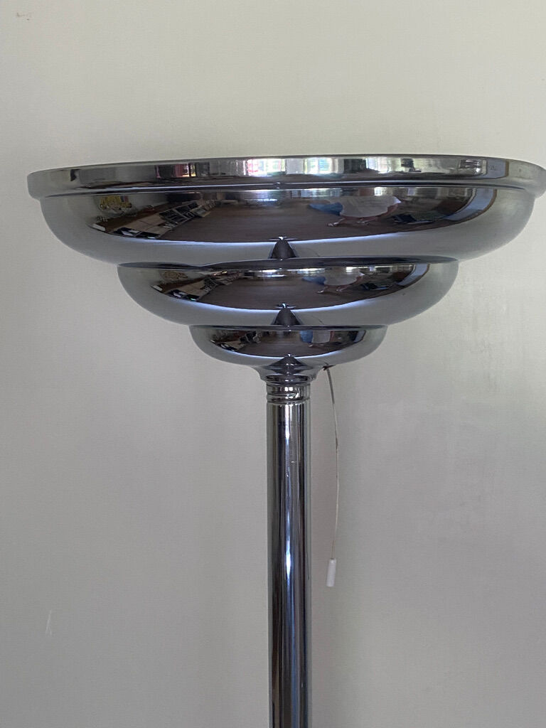 Floor lamp chrome metal