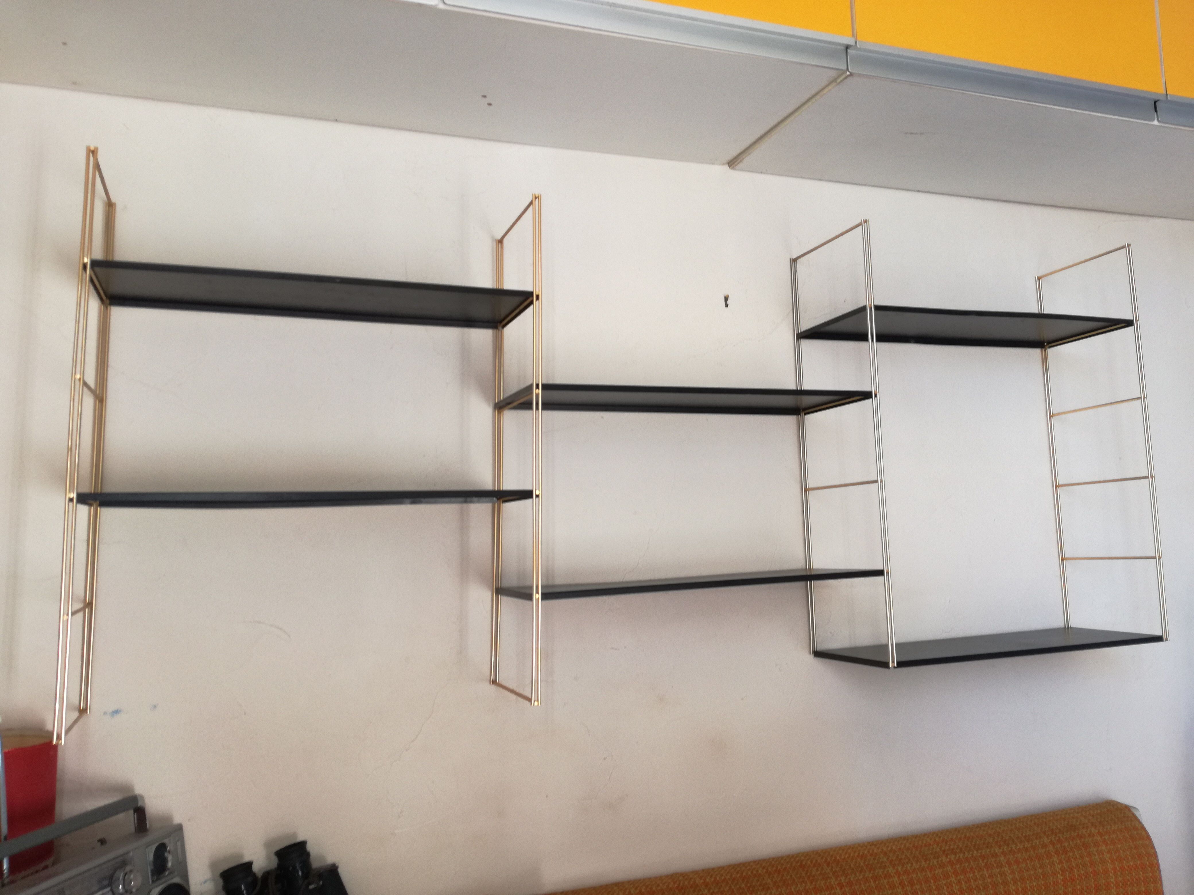 Gold and black thong shelf