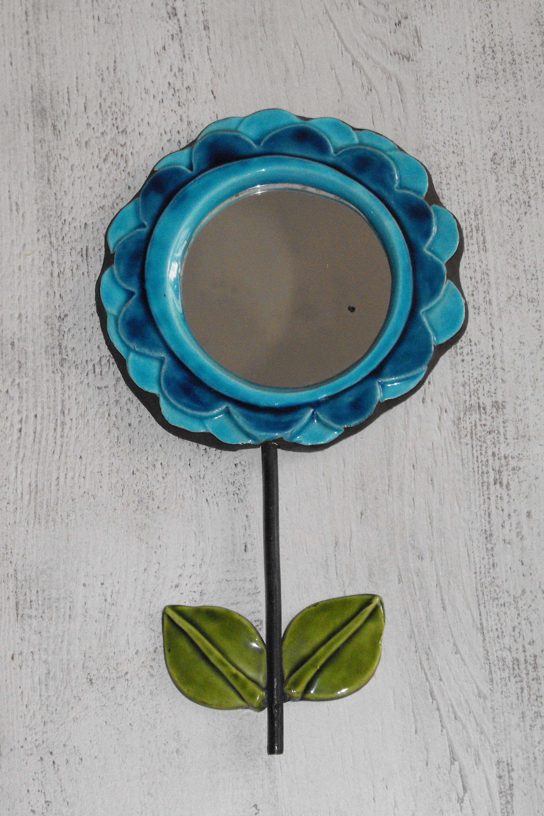 Mithe Espelt's ceramic mirror, 60s - 17x30cm