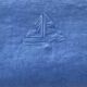 Old monogram damask tablecloth monogrammed "JC" - 170x185 cm - 10 people.