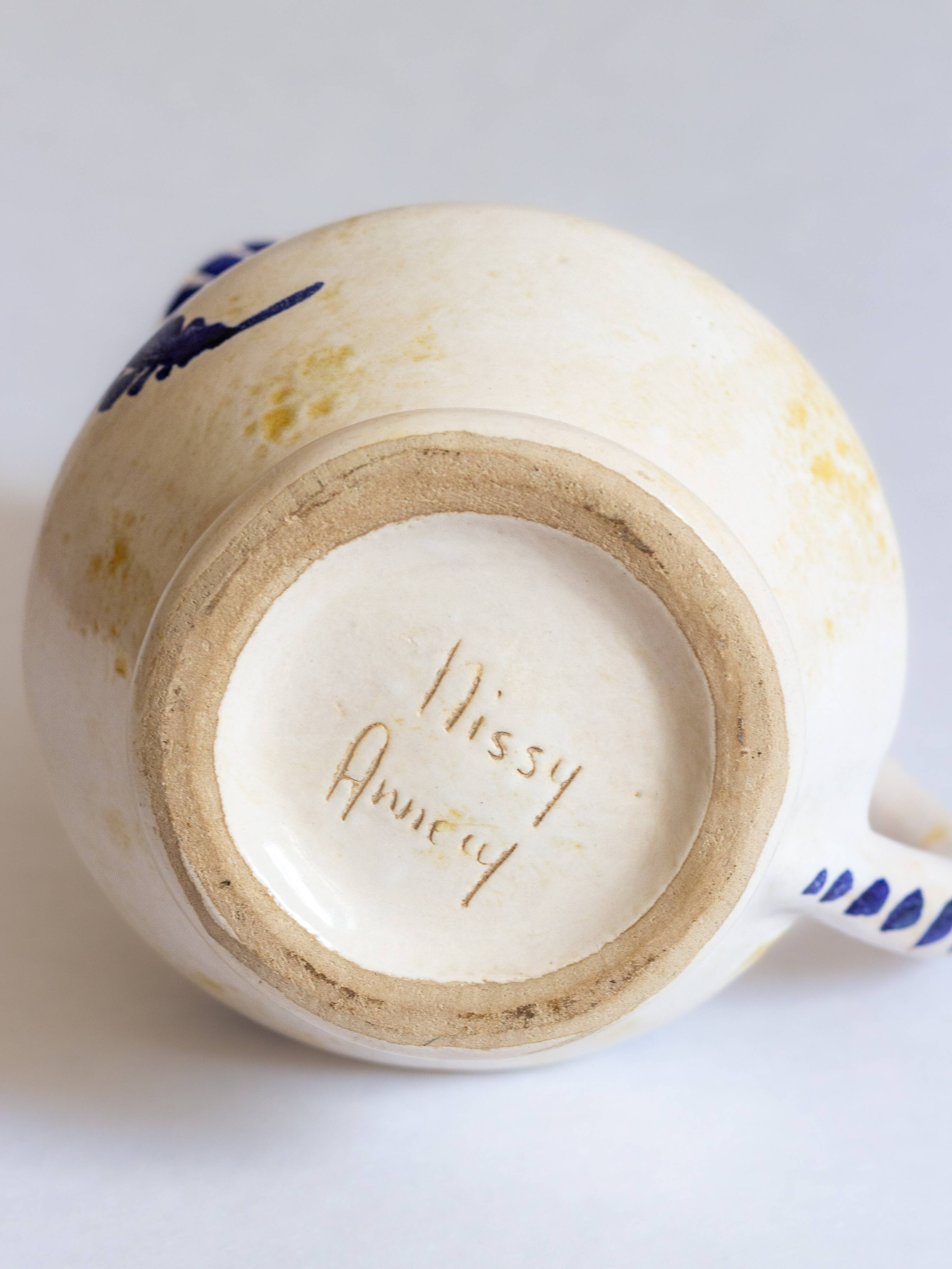 Glazed ceramic pitcher, Atelier de Nissy, Annecy, 1960s