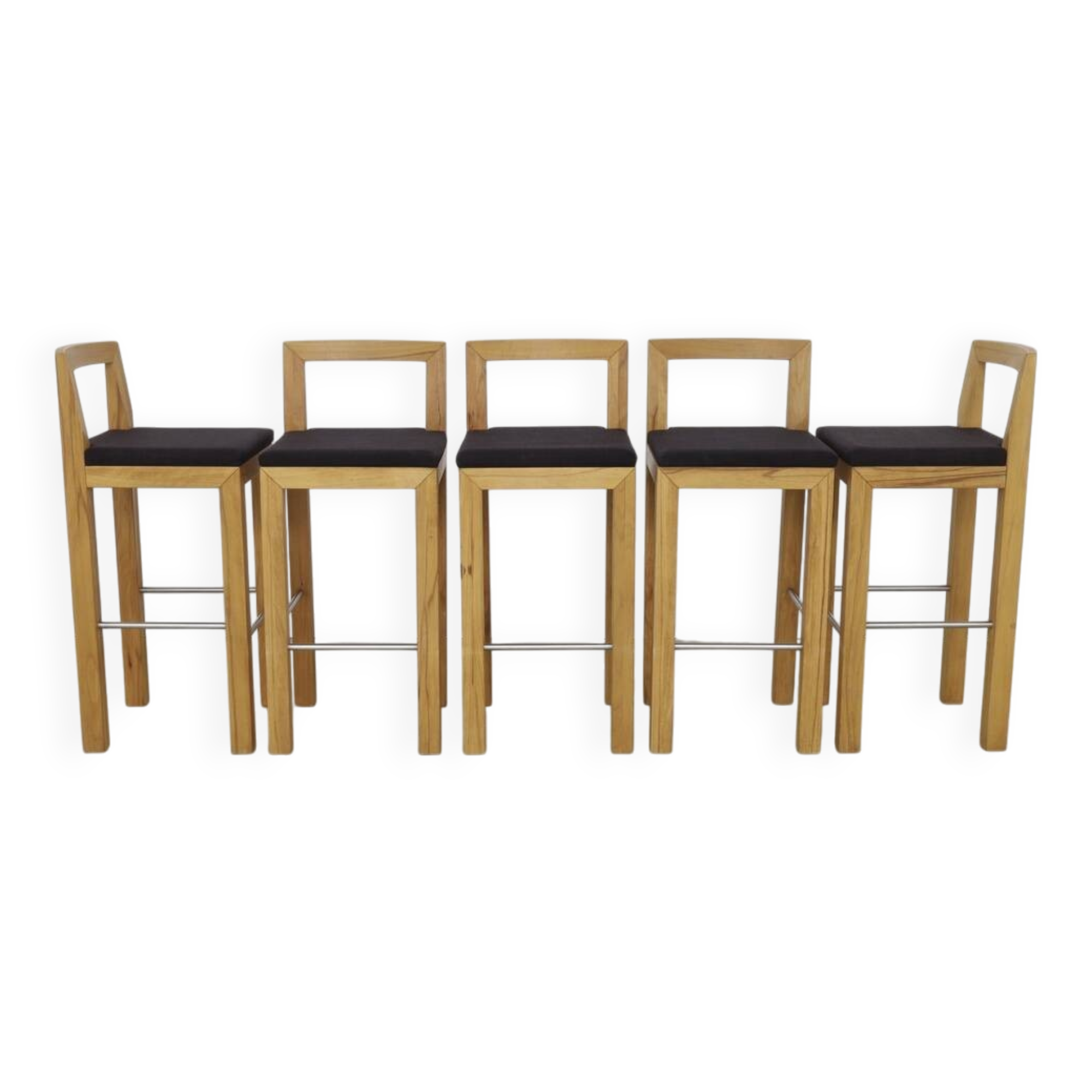 5x Bar Stool in Massive Wood by Göhring