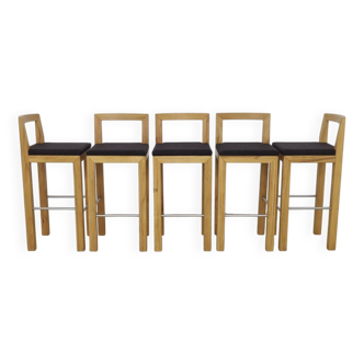 Lot de 5 tabourets de bar en bois massif de Göhring
