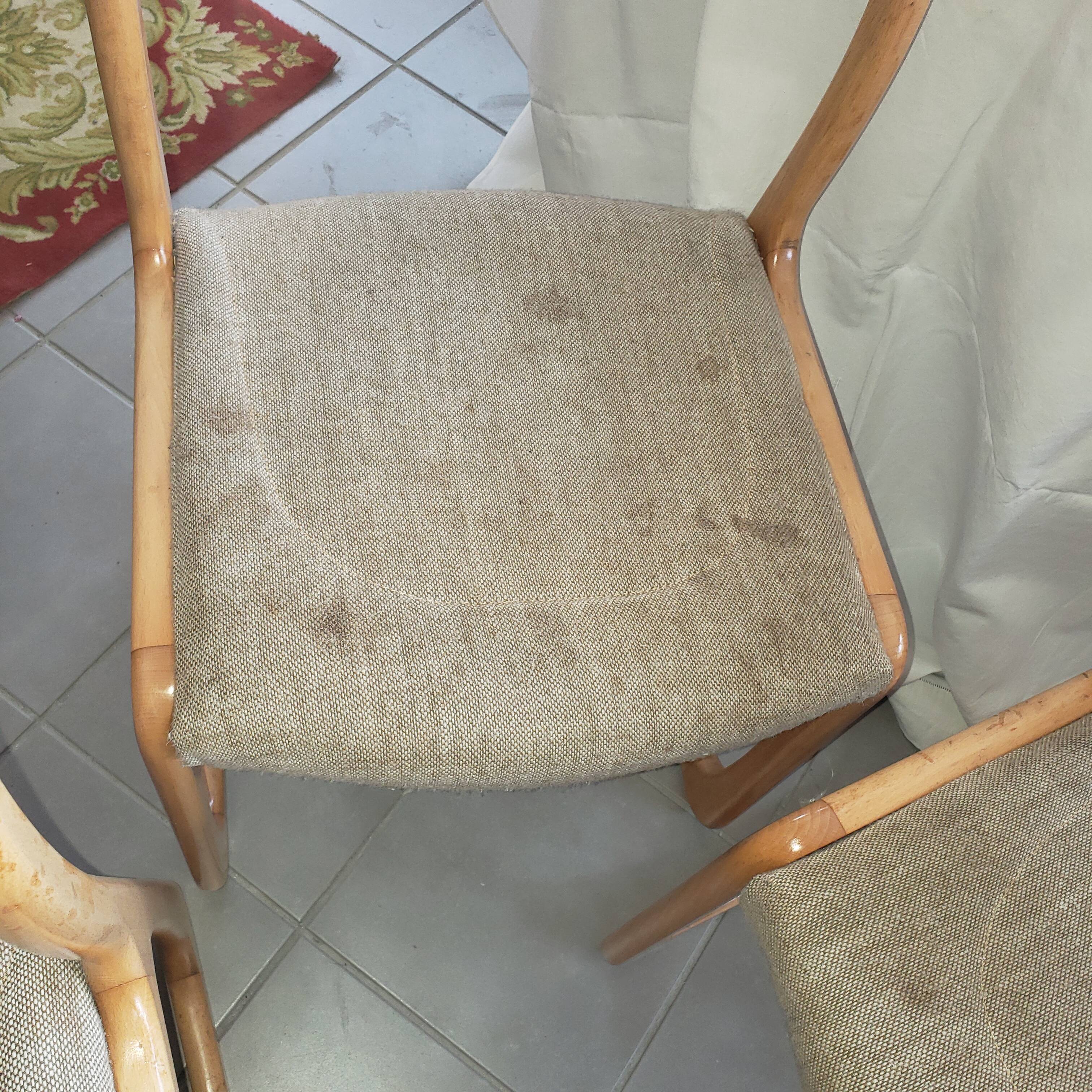 Lot de chaises traineau baumann ensemble de 4