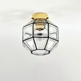Mid-Century Glass Flush Mount/Ceiling Light from Limburg, Germany, 1960s