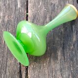 Vase in opaline green color