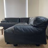 Canapé Modulaire Flandra en Cuir par Vico Magistretti pour Cassina, Italie, années 1970