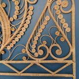 Peacock headboard rattan