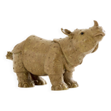 Valérie Courtet rhinoceros sculpture in glazed sandstone circa 2010
