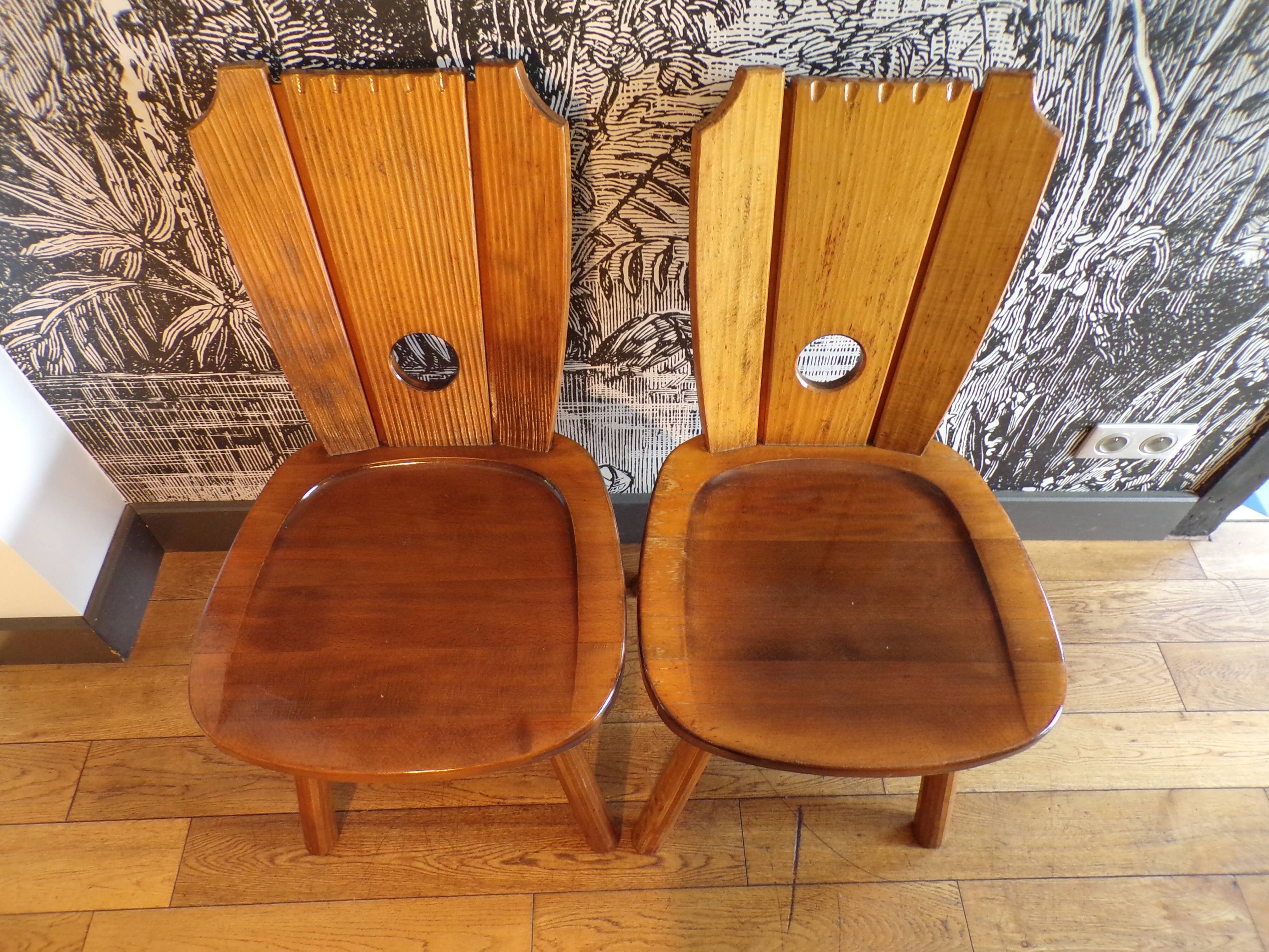 Pair of brutalist chairs 1960