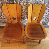 Pair of brutalist chairs 1960
