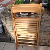 Pair of folding chairs Scandinavian style 70s