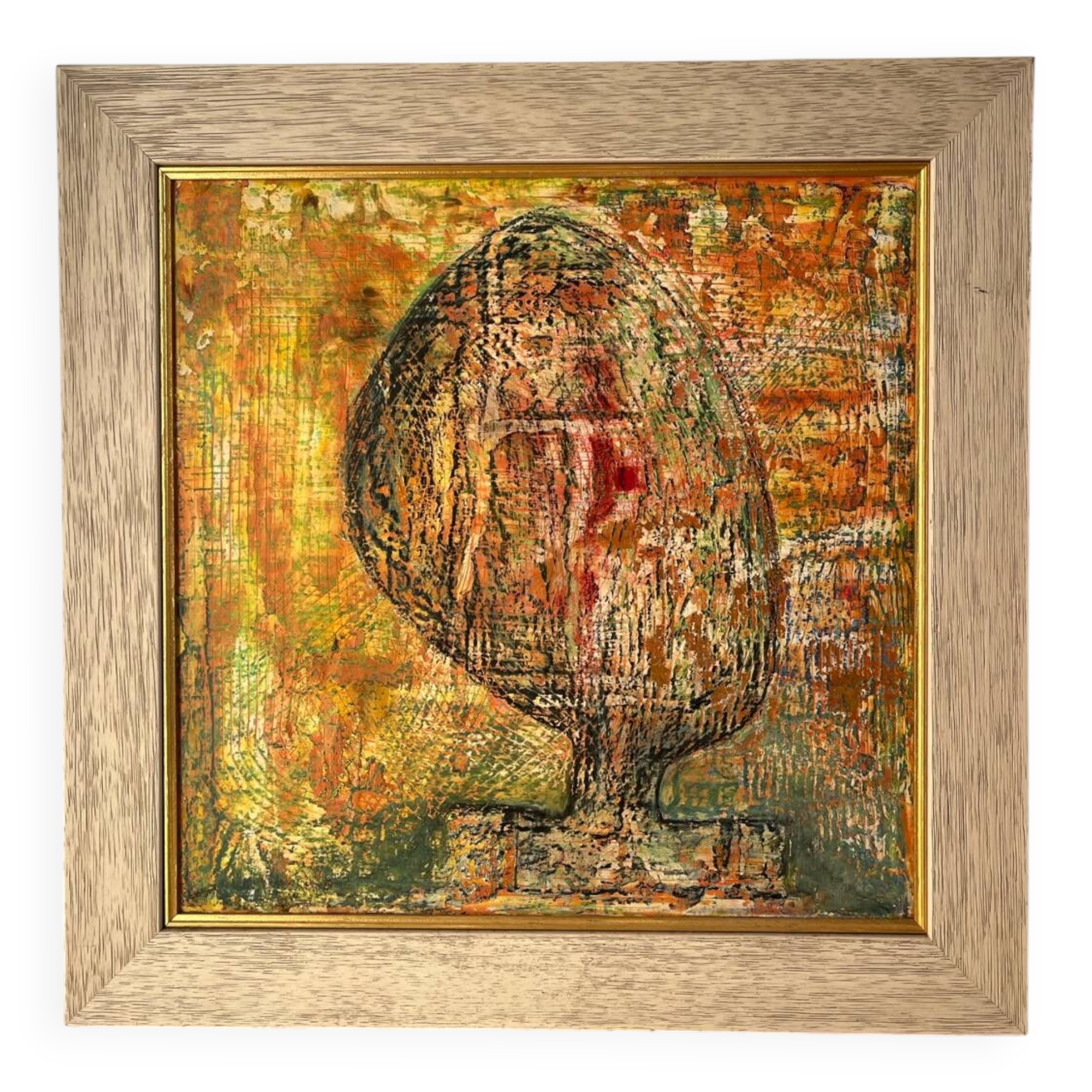 The tree, mixed media, signed Sandra Malheiros 2002