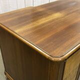1950s English desk in walnut and oak