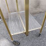 Vintage plexi serving trolley