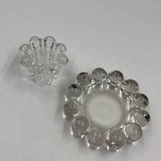 Duo de bougeoirs en verre