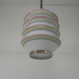 Vintage hanging lamp with glass shade, lantern model, 1950s