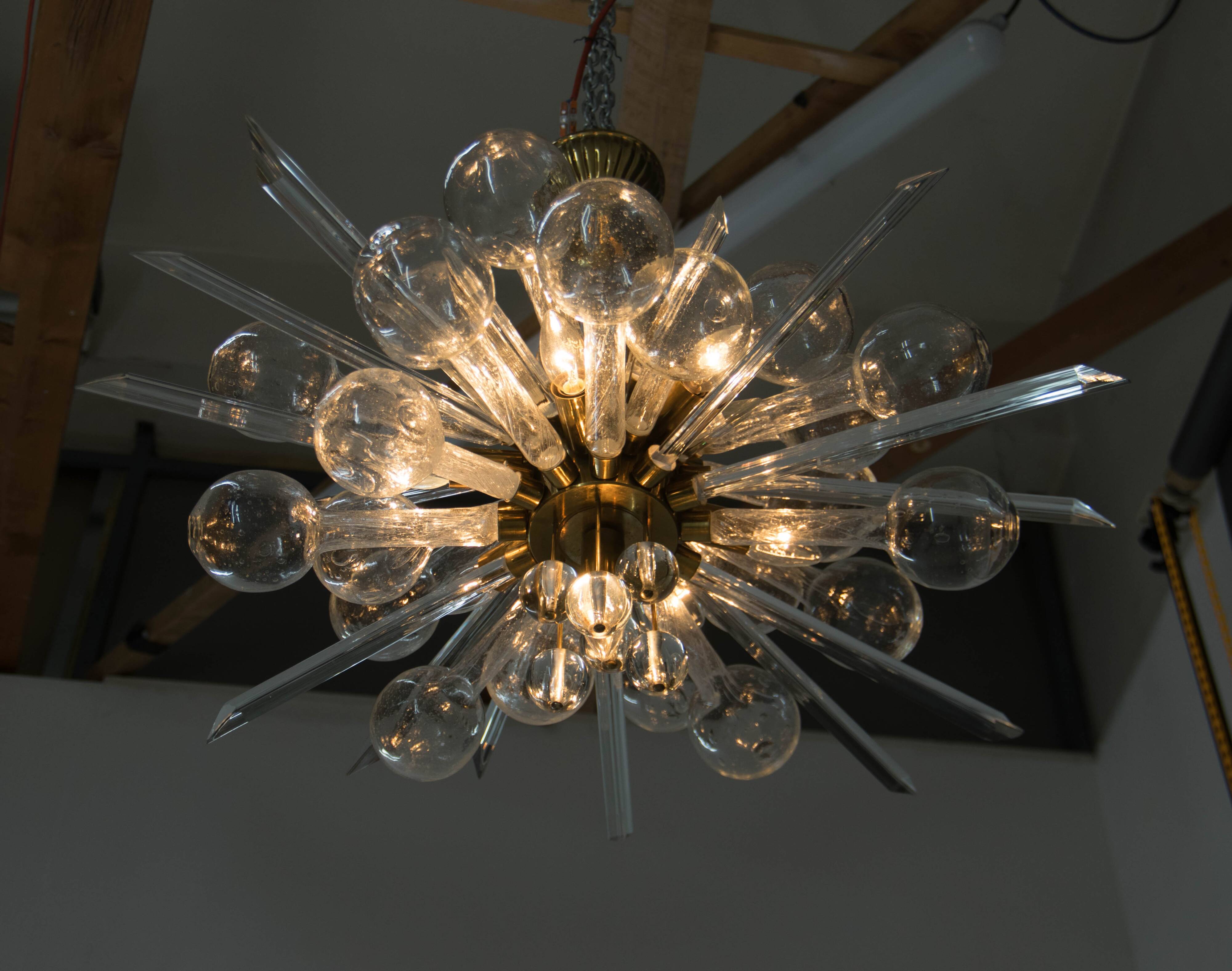 Extraordinary Art and Design Chandelier by Rene Roubicek, 1960s