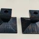 Pair of Swedish carved wooden candlesticks – Steneby H.F. – design bru