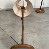 2 old adjustable floor lamps temde design in vintage scandinavian solid teak
