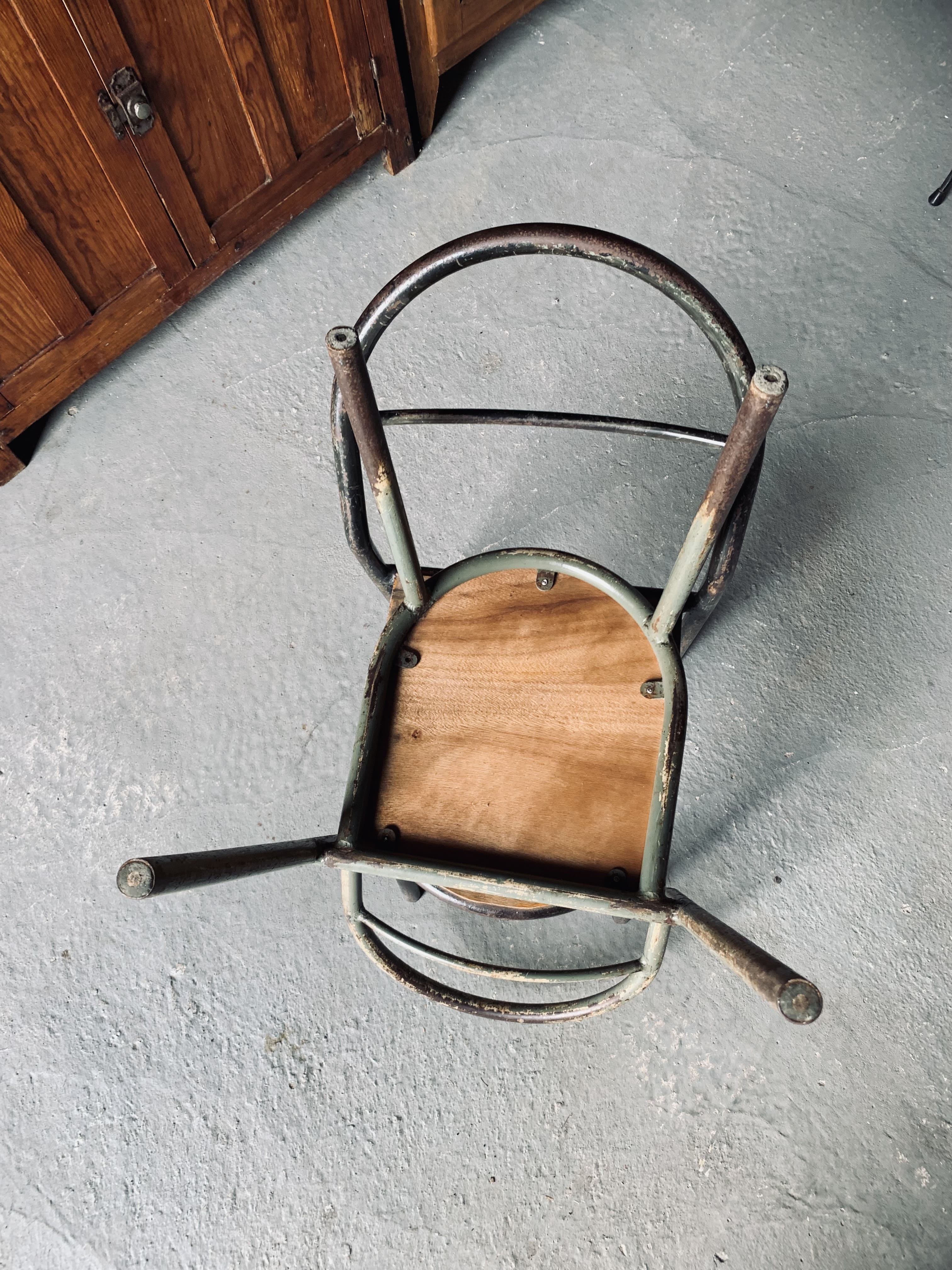 Set of 2 Mobilor chairs - 1950's - metal and wood