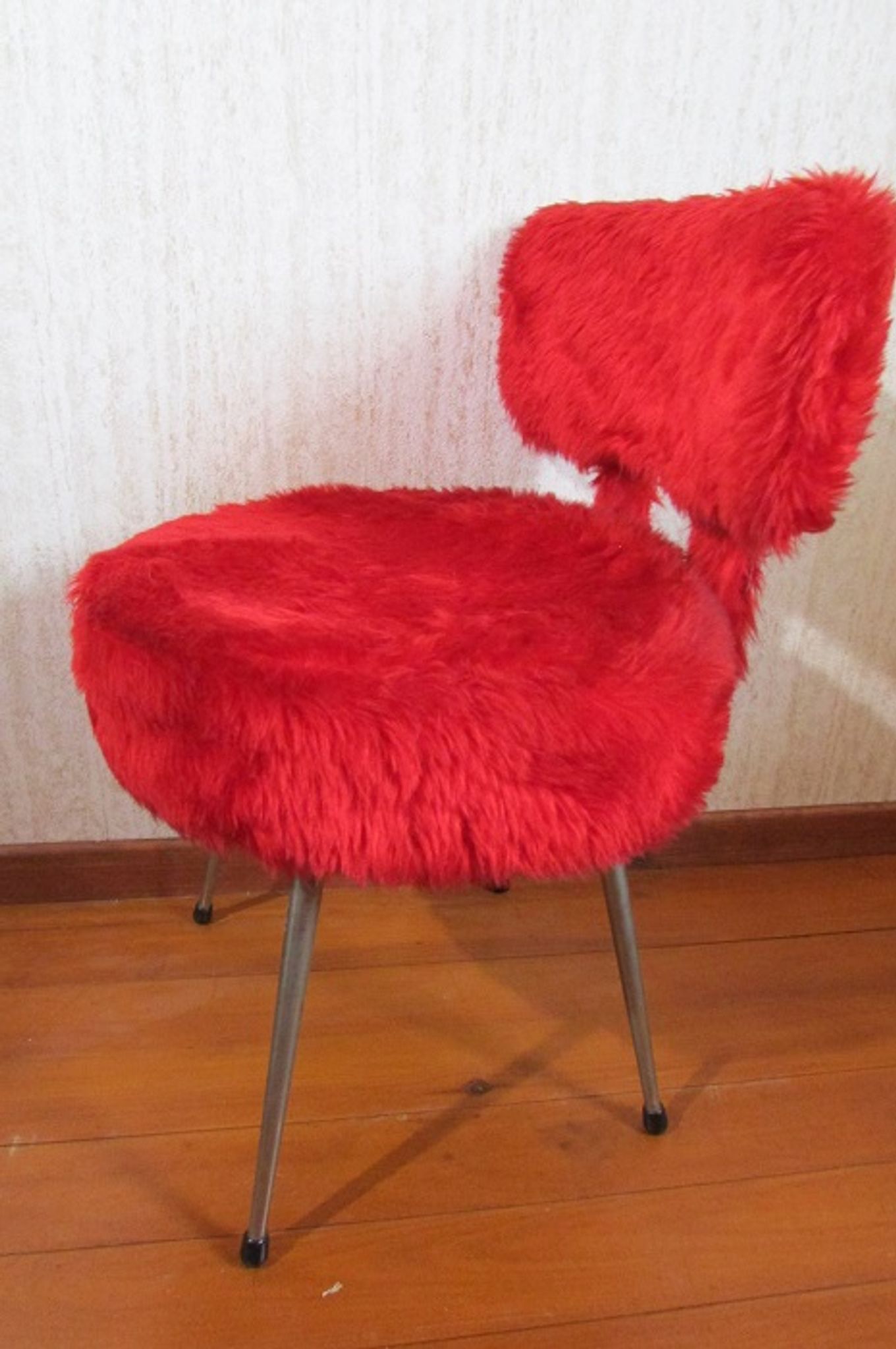 Chaise moumoute vintage