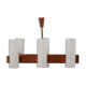 Vintage Danish teak and brass ceiling lamp, Denmark 1970s