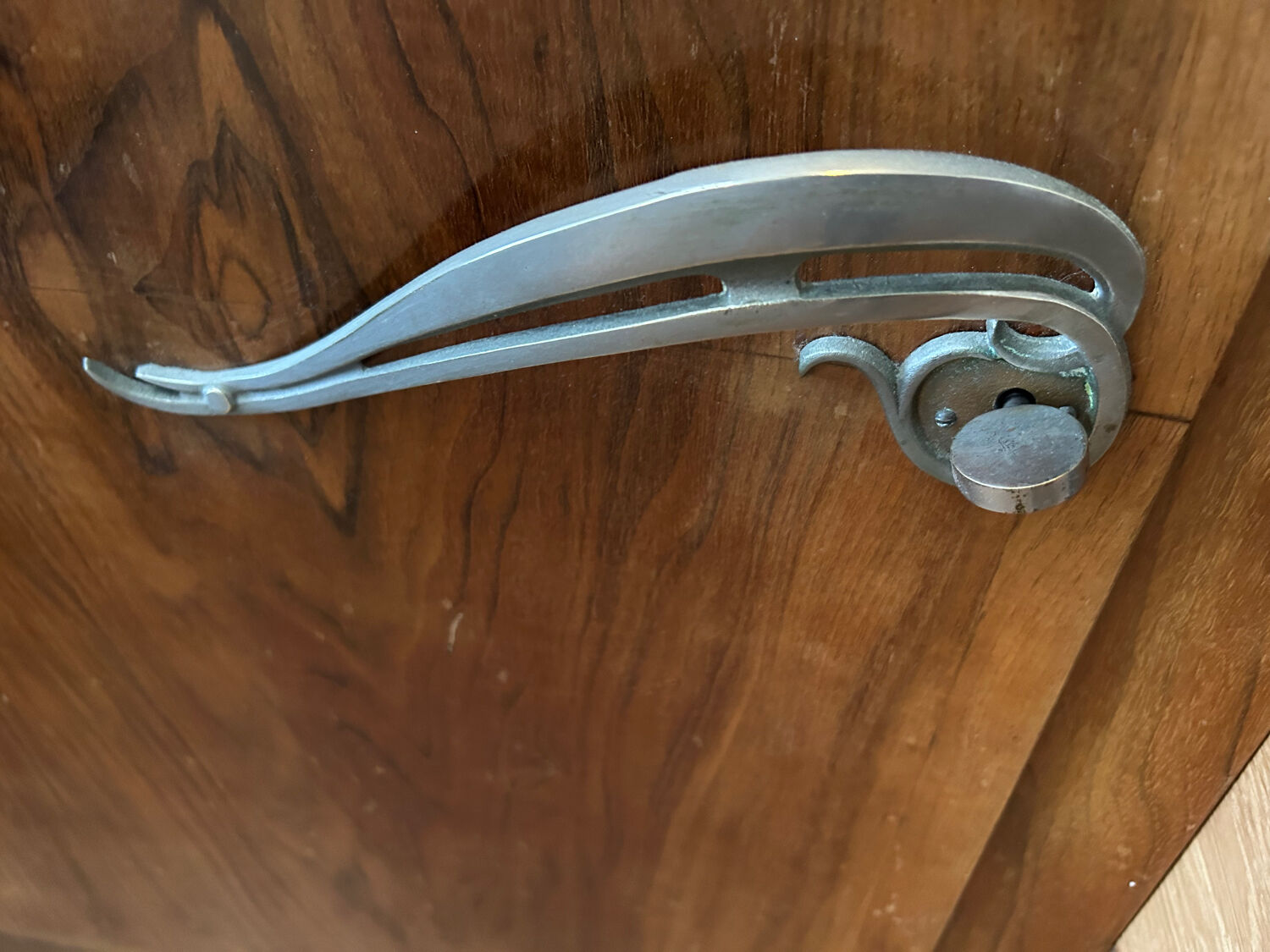 Art deco walnut grand buffet with display cabinet.