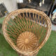 Very beautiful vintage rattan set: 4 armchairs and a table (75/57cm).