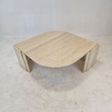 Italian travertine coffee table, 1980's