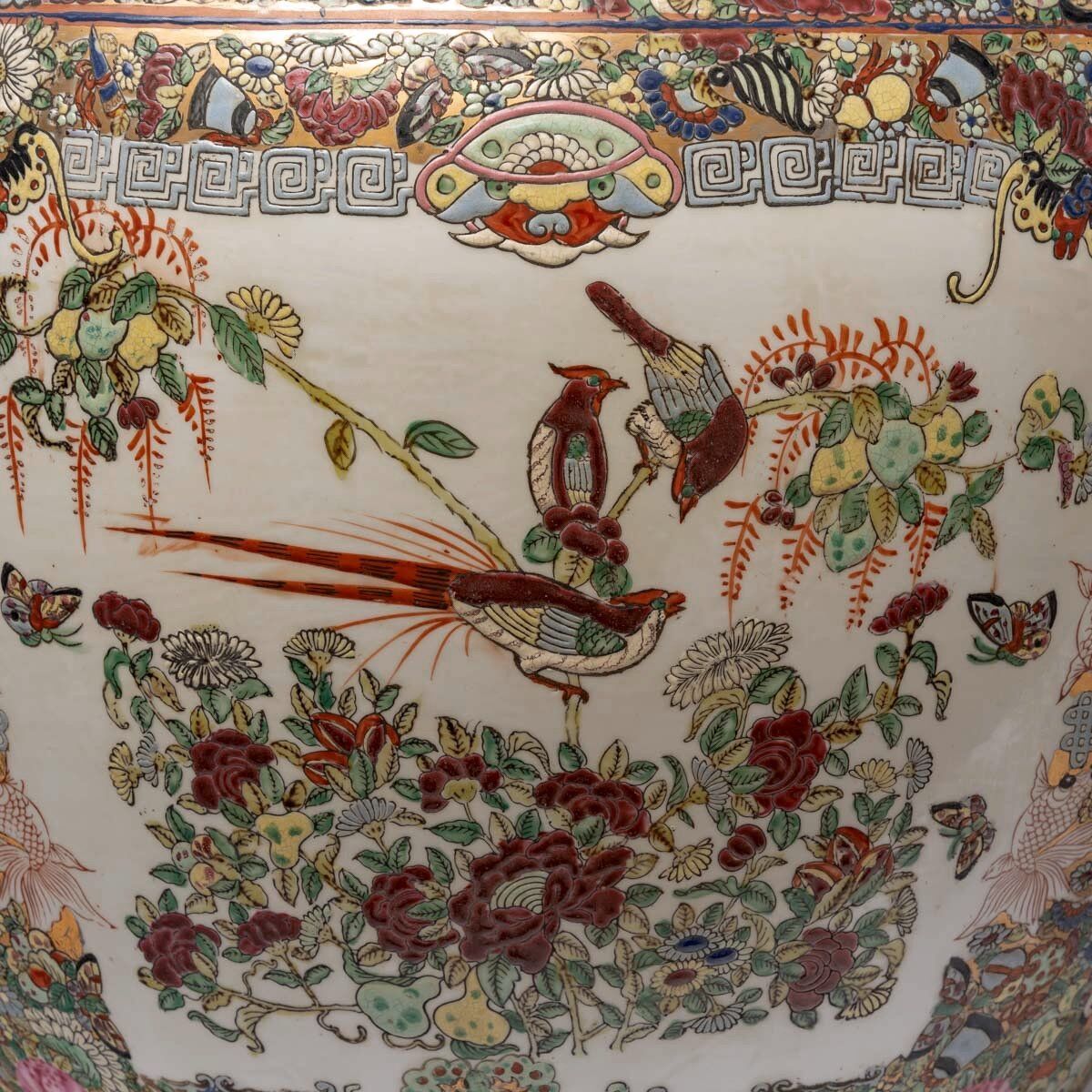 Pair fish aquarium - chinese porcelain - cloisonné enamel - canton - epoch: xxth century