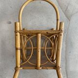 Rattan and bamboo bottle holder