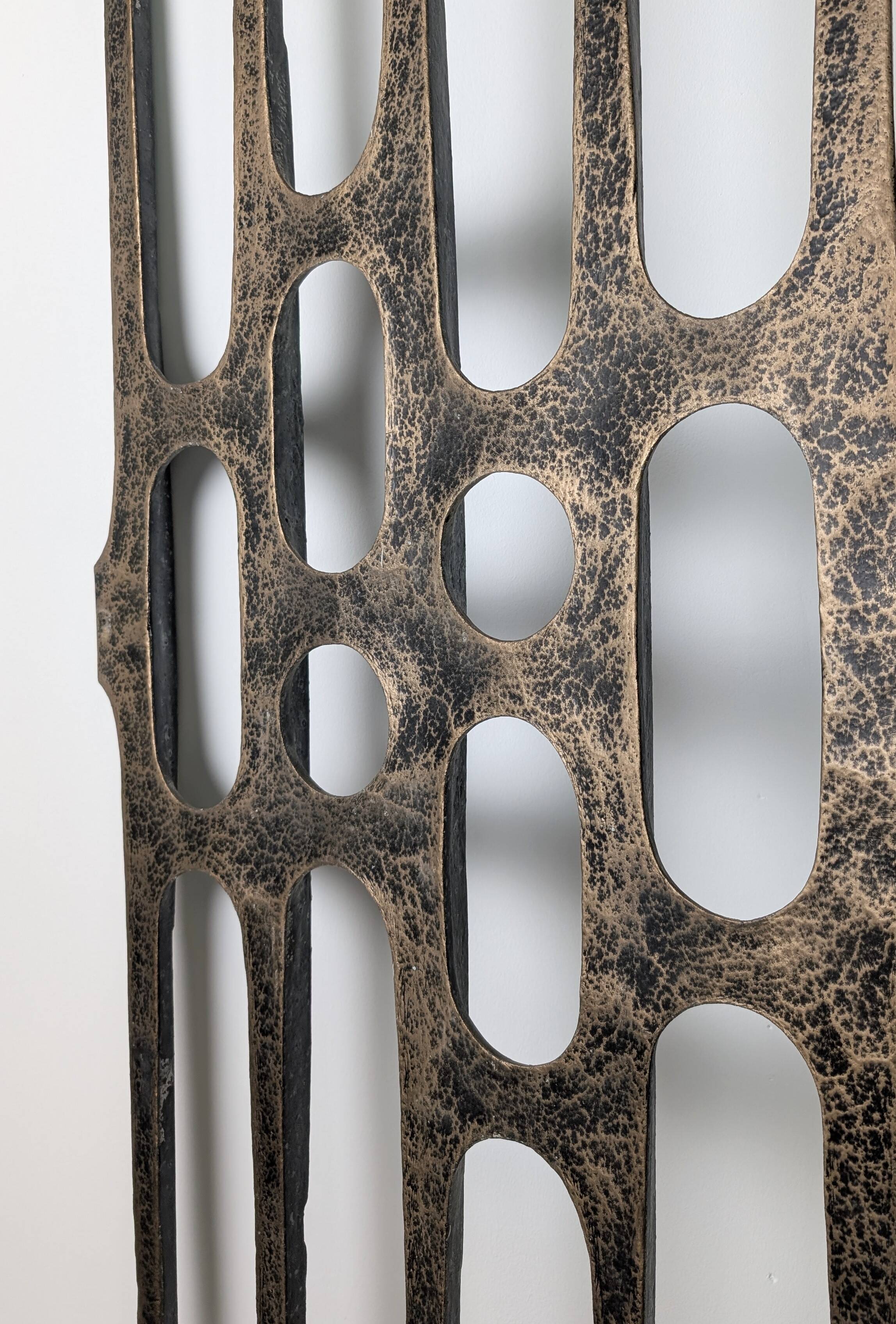 Brutalist Cast Aluminum Door Panel, 1960s