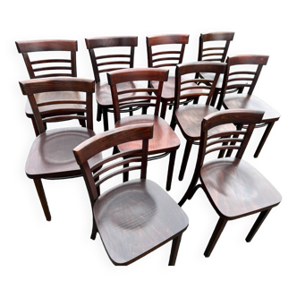 Set of 10 bistro chairs