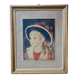 Reproduction painting August Renoir Portrait of a young girl in a blue hat