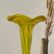 Large yellow Murano glass vase / vintage soliflore