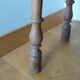 Upcycled brutalist stool, side table, bedside table in solid oak