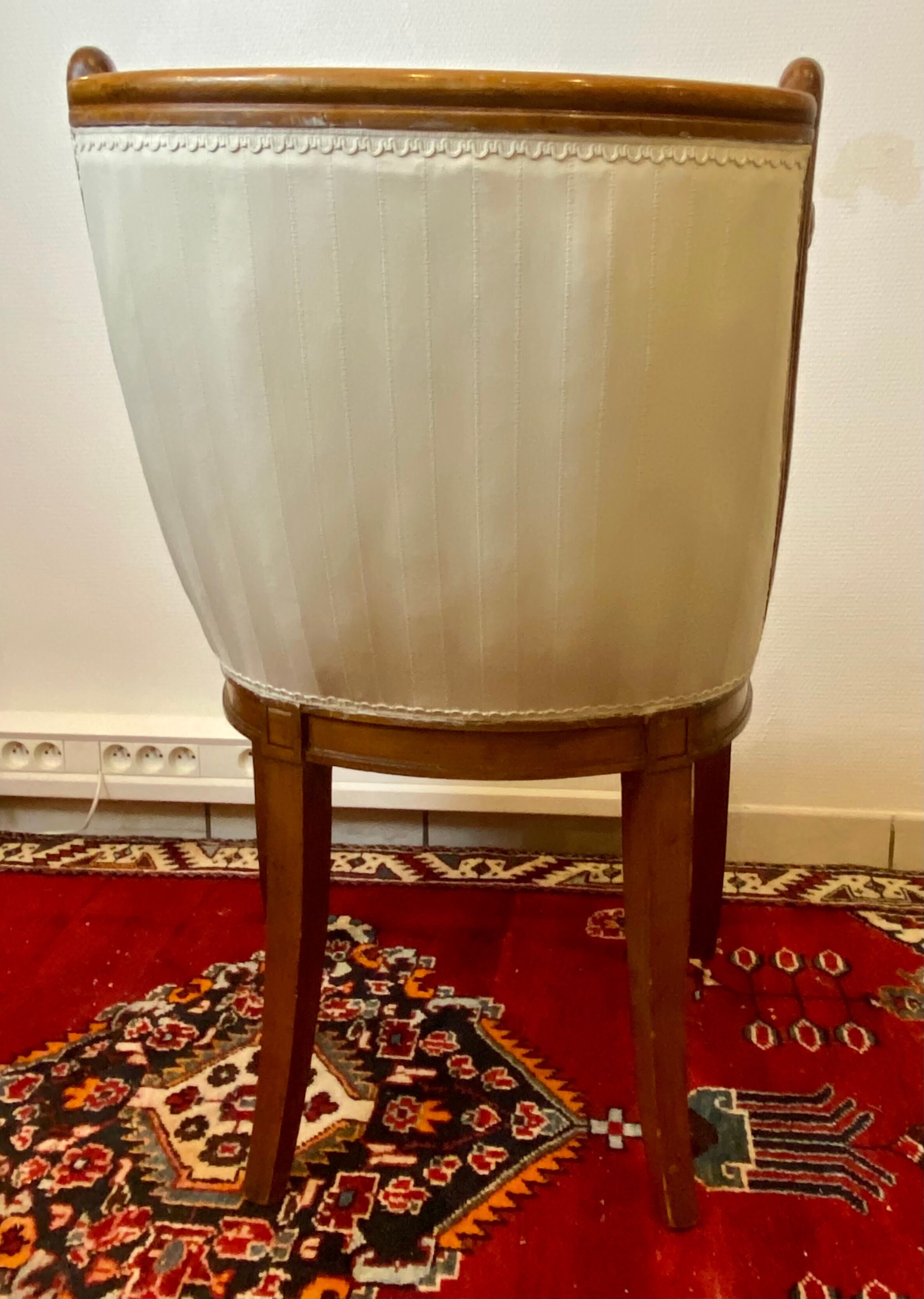 Pair of Chairs Rising Swan Collar Restoration Period