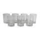 Set of 7 glass water glasses