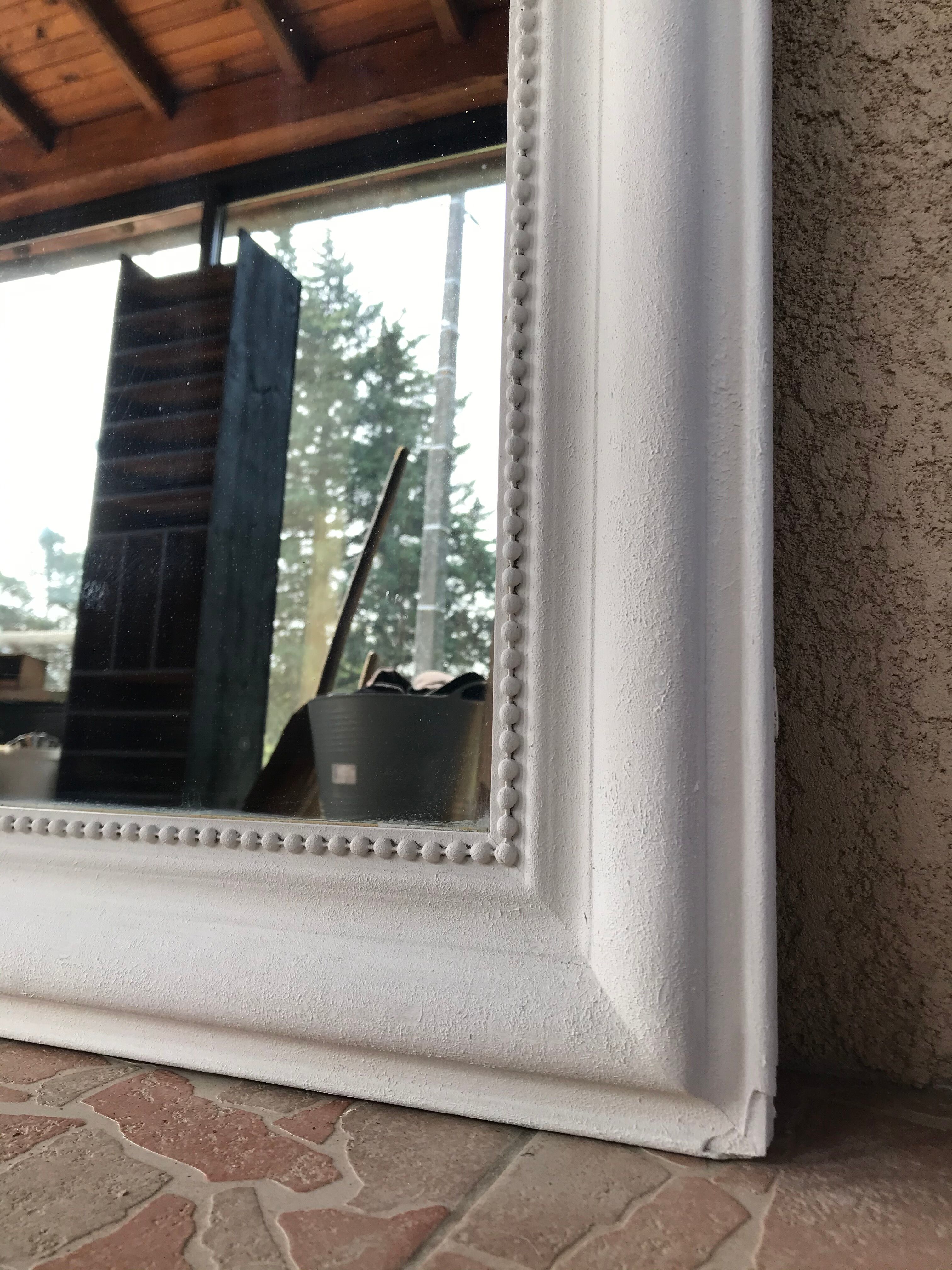 Mirror Louis Philippe white granule