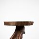 Large brutalist stool in solid antique wood