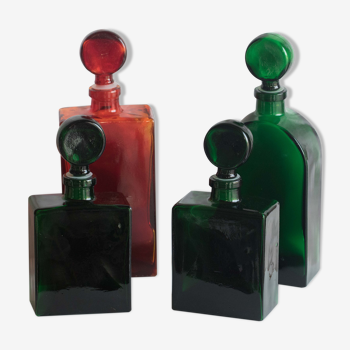 Set of 4 colored decanters top trend