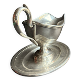 Silver metal helmet sauce boat - Christofle