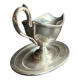 Silver metal helmet sauce boat - Christofle
