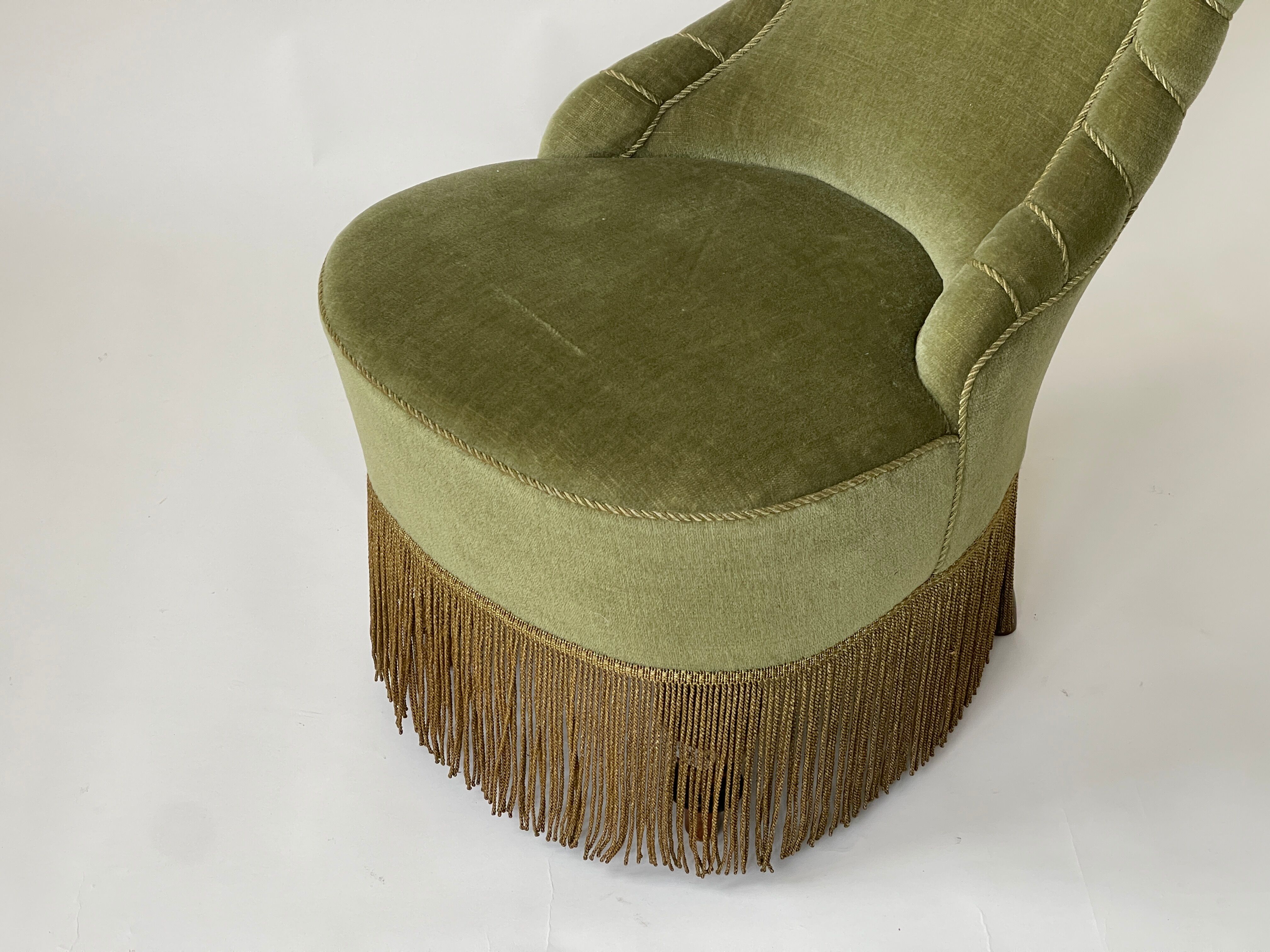 Vintage green bedroom chair