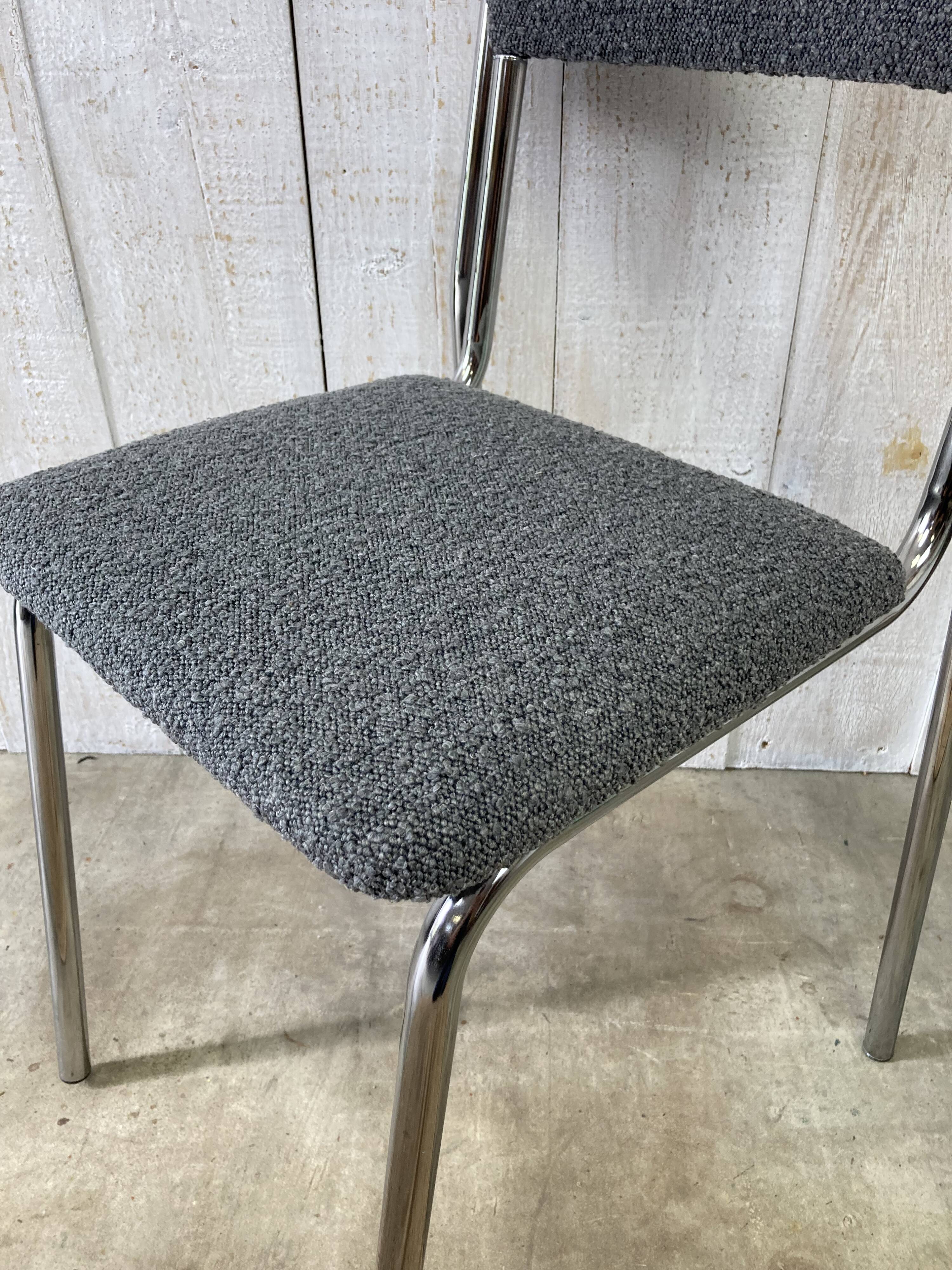 Pair of vintage chrome chairs